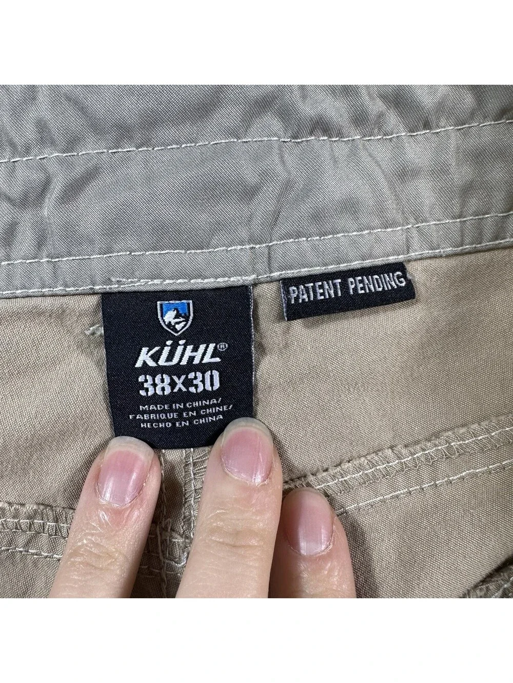 Retro Y2K Kuhl Hiking Outdoor Pants Size 38x30 Beige Khaki Lightweight